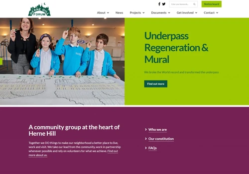 Web design and build for Herne Hill Forum