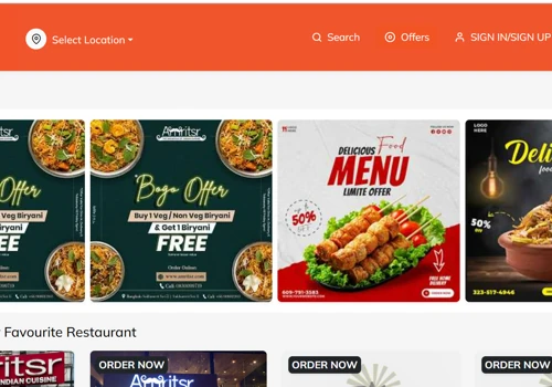 FlyMaFood restaurant aggregator with driver track