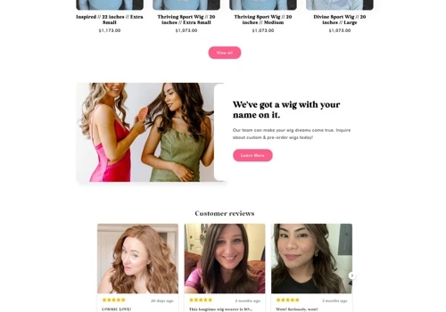 Website Redesign and Marketing For Wig Brand