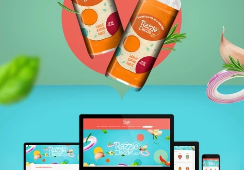 Web design for Razzle Dazzle