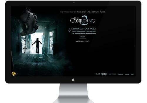 Internet promo for The Conjuring 2 - a Warner Brothers movie