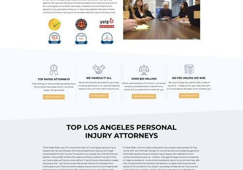 El Dabe Ritter Trial Lawyers - Web Design