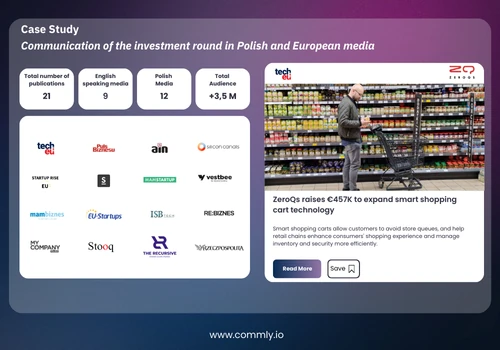 Communication of the investment round in the media