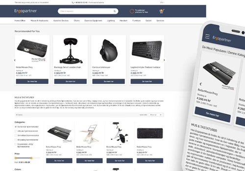 Ergopartner design and Magento 2 migration