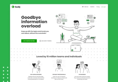 Increase Feedly's homepage conversions by 25%
