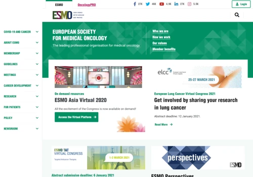 Web for European Society for Medical Oncology