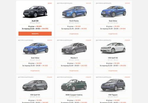 Car Rental Website Development