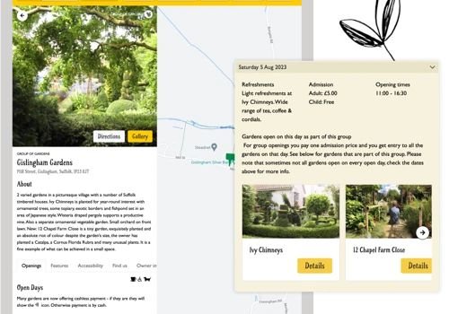 "Find a Garden" Application, Portal & SEO