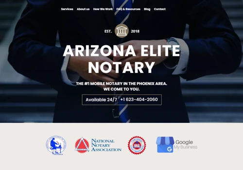 Arizona Elite Notary - Website Redesign