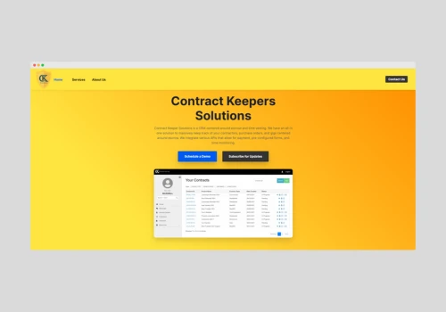 Website Design for Contract Keepers Solutions