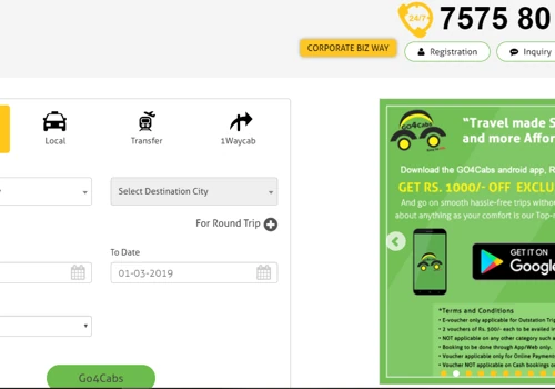 Go4Cabs Web App