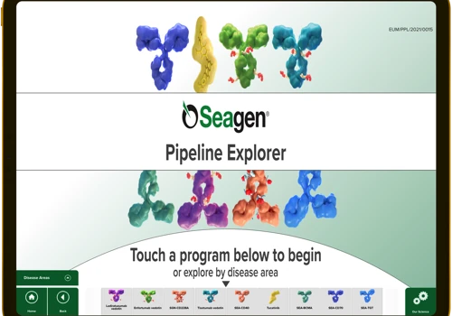 Seagen Interactive Pipeline Kiosk