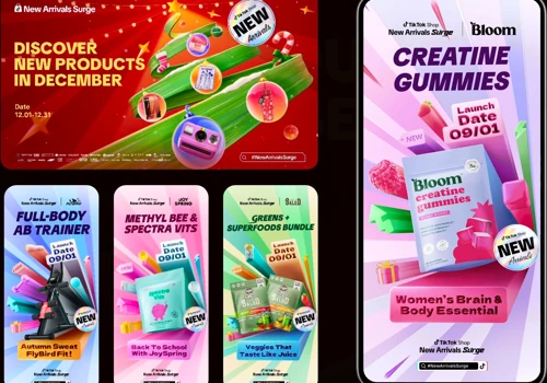 TikTok New Arrivals Surge Visual Design