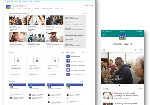 Responsive Mobile Intranet Portal