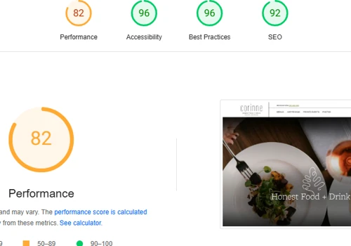 CORINNE WEBITE SEO FROM 20% TO 82%