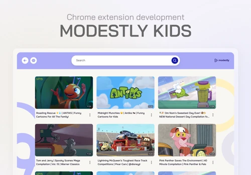 Chrome extension for Modestly. Web development