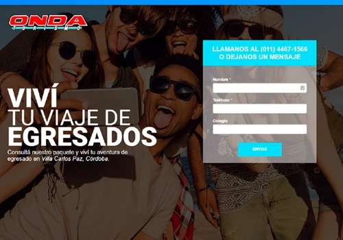 Onda Turismo Landing Page