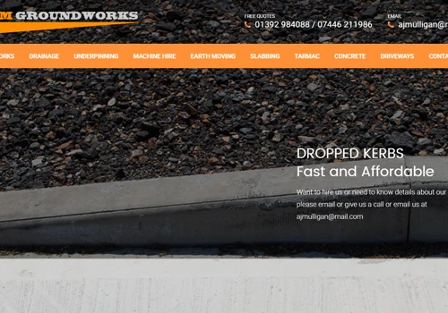 A and m Groundworks -  Construction Company SEO
