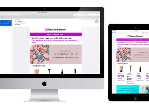 Email build for a makeup store