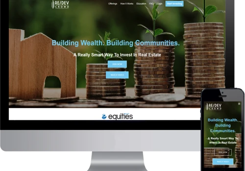 Crowd funding website with logo design