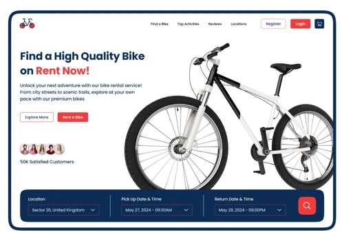 Customer Booking Portal for an Online Bike Rental