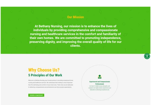 Branding and web design for Bethany Nursing Inc.