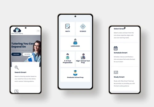 Web Design for Miles Smart Tutoring