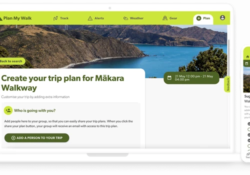 A life saving app that helps walkers and trampers in New Zealand stay safe in the outdoors