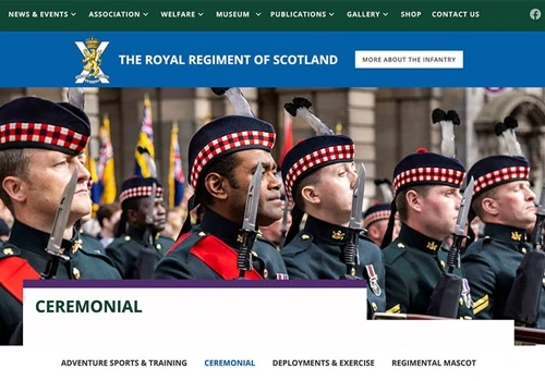 Website for the Royal Regiment of Scotland