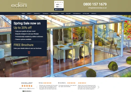 SEO and Web Development for Veranda Company in UK