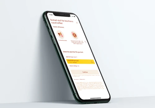 Monetisation through in-app purchases