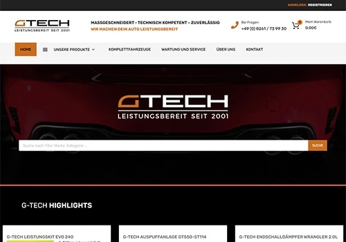 G-Techgmbh - WordPress Website