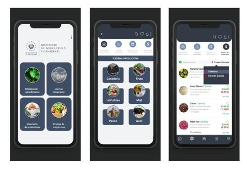Mobile app for agricultural producers