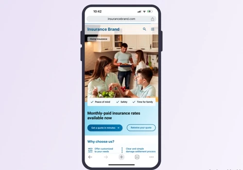 Mobile Website for Insurance company