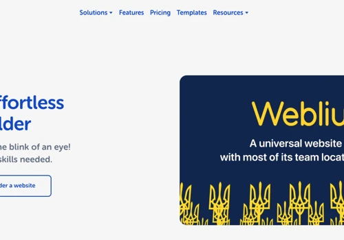 Weblium home page