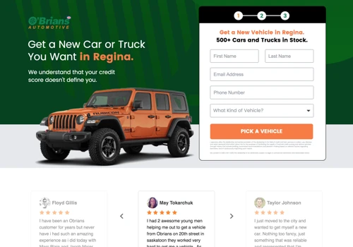 O'Brians Landing Page