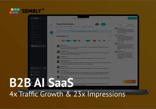 4x Traffic Growth & 23x Impressions for AI SaaS
