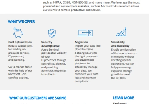 Moving to the cloud: an easy risk-free experience with the Exelegent team