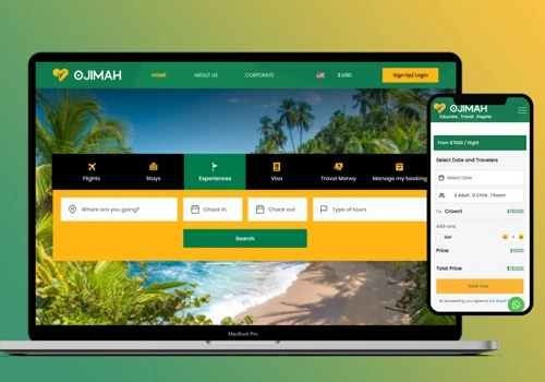 Ojimah - Travel portal development (web and app)