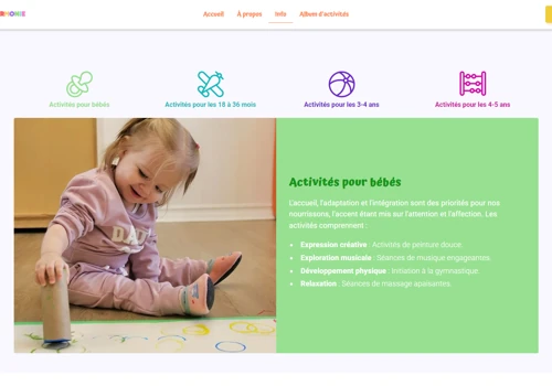 Website Development for Garderie Harmonie
