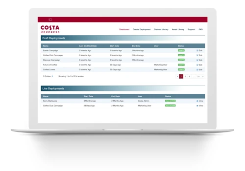 Integrating a content management system for Costa