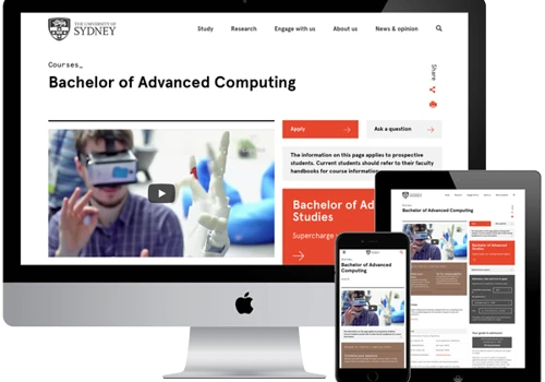 Course search engine, results & results pages