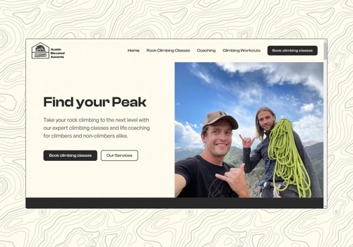 Webflow Website for Rock Climber