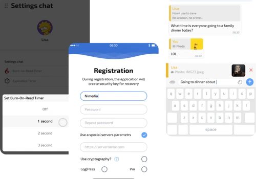Encrypted messaging mobile App