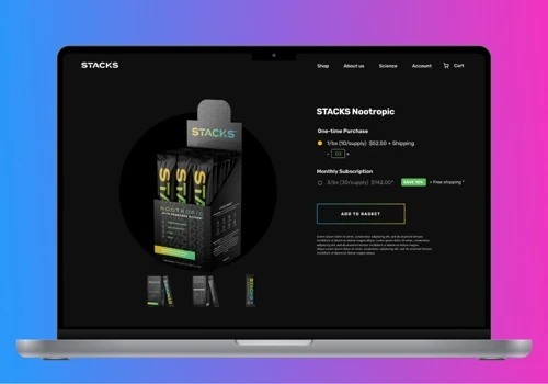 Shopify + UX + Branding for Supplement Company