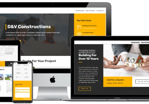Web design for contracting company