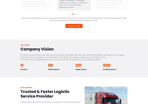 Movers & Packers Website UAE