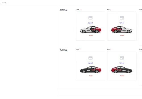 VMS Project Custom Fleet Wrap Ordering System