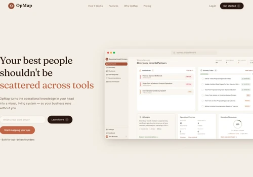 OpMap — AI-Powered Business Operating System