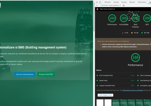 HUGO SSG Website for Sovitech Control Romania